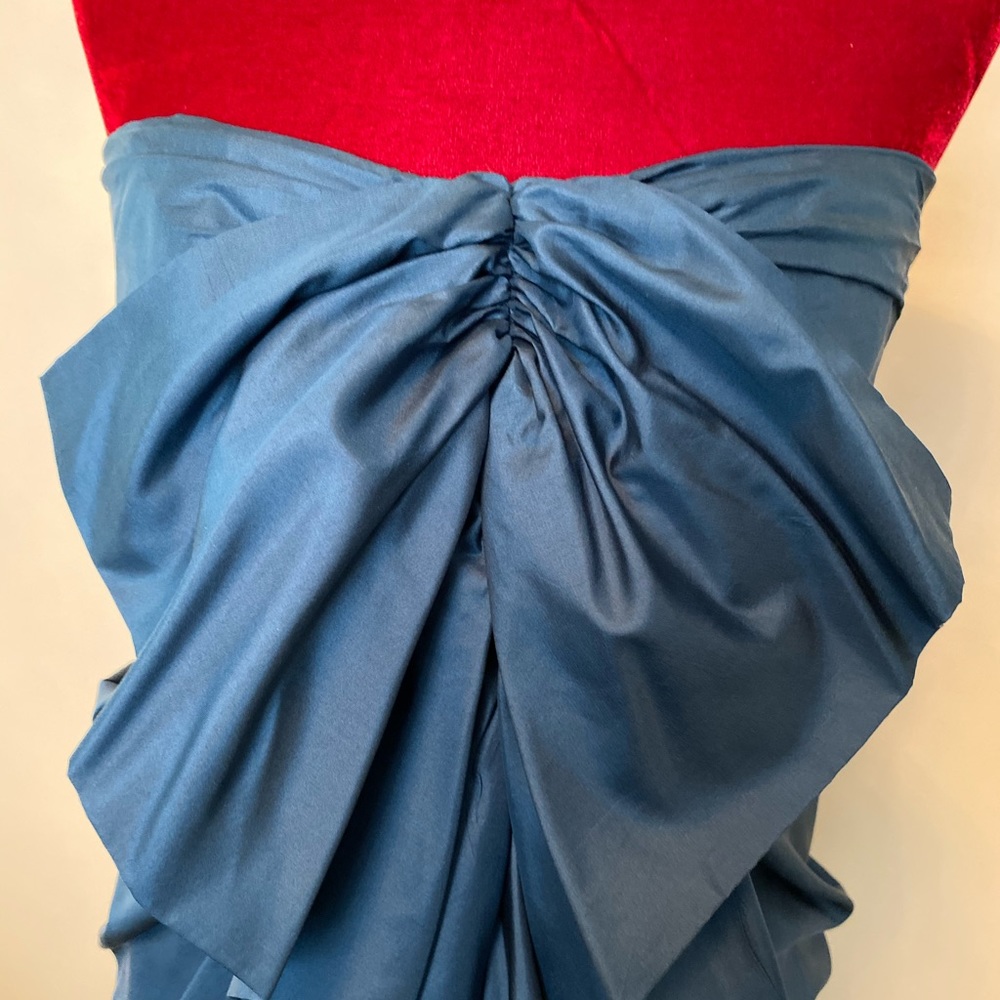 Phillip Lim 3.1 blue bubble ruffle strapless dress - Picture 2 of 5